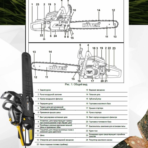 Бензиновая пила Huter BS-2300М фото 14