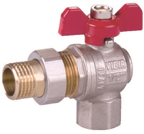 Кран шар. с америк УГЛОВОЙ 1" бабочка НИКЕЛЬ VER49B ViEiR (8/80) Кран шар. с америк УГЛОВОЙ 1" бабочка НИКЕЛЬ VER49B ViEiR (8/80)