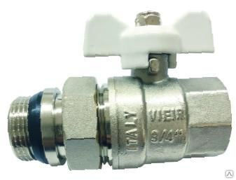 Кран шар. с америк 3/4" бабочка Белая НИКЕЛЬ VR204-02B ViEiR (8/64) Кран шар. с америк 3/4" бабочка Белая НИКЕЛЬ VR204-02B ViEiR (8/64)