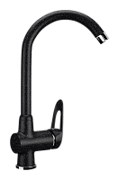U006-308 Смеситель Ulgran высокий нос ЧЕРНЫЙ