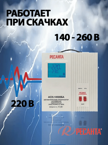 Стабилизатор напряжения Ресанта АСН-10000БА (63/6/40) фото 16