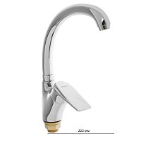 4010 Accoona Смеситель д/кухни "утка" 40 мм гайка 2-реж картридж (1/10)