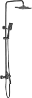 83123F Accoona Смеситель д/ванны зонт душ+лейка. Латунь. Черный/Хром  (1/5)