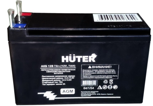 Аккумуляторная батарея АКБ 12В 7Ач Huter