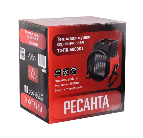 Электрическая тепловая пушка РЕСАНТА ТЭПК-5000K1 фото 2