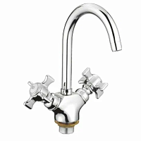 4570 Accoona Смеситель д/кухни 1/2 кер высокий излив, гайка (1/10)