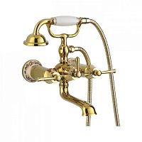 63105W Accoona Смеситель д/ванны короткий излив дивертор в корпусе. Золото
