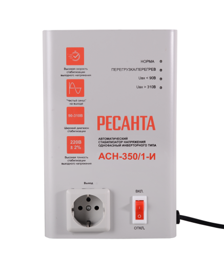 Стабилизатор напряжения АСН-350/1-И Ресанта (63/6/74) фото 3