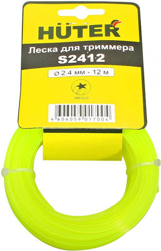 Леска Huter S2412 для триммера, 2.4 мм, звезда (71/2/12) фото 4 Леска Huter S2412 для триммера, 2.4 мм, звезда (71/2/12) фото 4