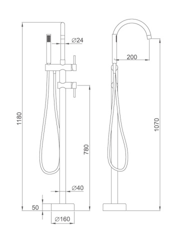 6690 Accoona Смеситель напольный фото 2