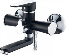 63111F Accoona Смеситель д/ванны 35мм короткий излив. Черный (1/10)