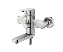 63205 Accoona Смеситель д/ванны 35мм короткий излив. Нерж (1/10)