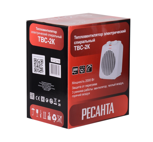 Тепловентилятор ТВC-2K Ресанта (67/2/18) фото 8 Тепловентилятор ТВC-2K Ресанта (67/2/18) фото 8