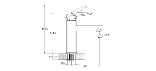 LOF1-A033 G-LAUF Смеситель д/умывальника d35 шпильки (1/10) фото 2 LOF1-A033 G-LAUF Смеситель д/умывальника d35 шпильки (1/10) фото 2