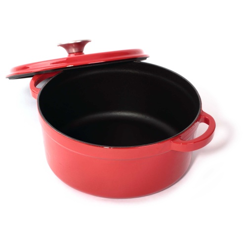 Чугунная кастрюля с крышкой Korting K 1224 R Чугунная кастрюля с крышкой Korting K 1224 R