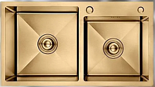 AF97843W-D AFLORN Мойка 78х43х22 3,0мм ЗОЛОТО ПРЕМИУМ