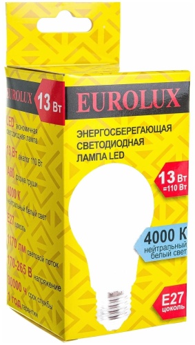 Лампа светодиодная Eurolux LL-E-A60-13W-230-4K-E27 фото 10