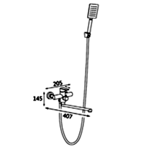 313541 Смеситель из нерж.стали для ванны (8/1) фото 2