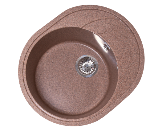 Мойка каменная GranAlliance G-33 (575х470) круглая ТЕРРАКОТ (U403)