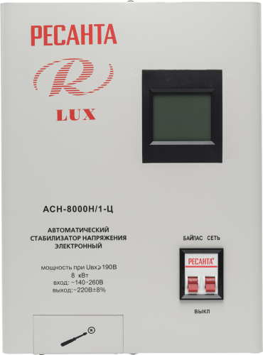 Стабилизатор напряжения серии LUX Ресанта АСН-8000Н/1-Ц (63/6/17) фото 3