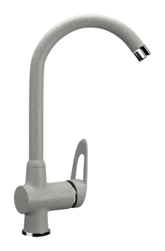 U006-310 Смеситель Ulgran высокий нос СЕРЫЙ