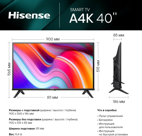 Телевизор Hisense 40A4K фото 6