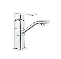 113513 Смеситель для раковины поворотный, короткий 15см (10/1)