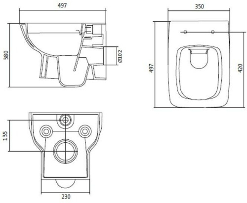 Унитаз компакт "Нео" Rimless ДС SC Slim /Santek/ 1WH302418 фото 3