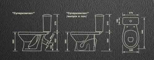 Унитаз-компакт "Суперкомпакт В ПОЛ" белый Стандарт /Ст. Оскол/ фото 2