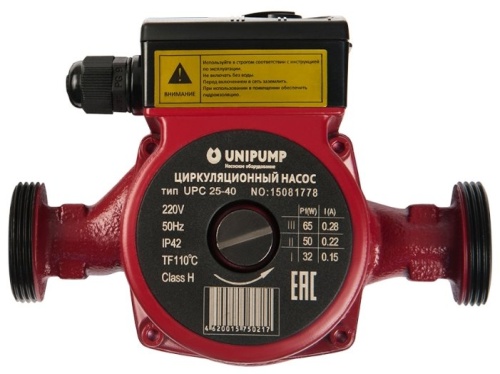 Циркуляционный насос UNIPUMP UPC 25-40 180мм (62 Вт)