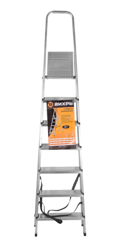 Стремянка алюминевая Вихрь СА 1х7 фото 2 Стремянка алюминевая Вихрь СА 1х7 фото 2