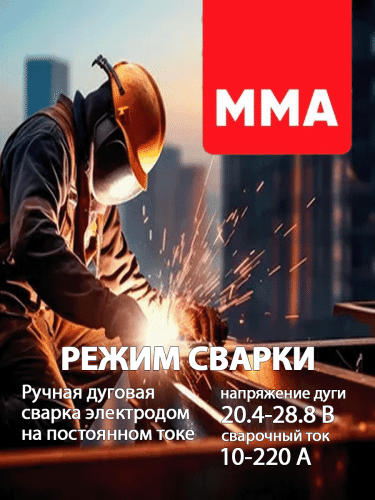 Сварочный аппарат инверторный Ресанта САИ 220К (компакт) (65/37) фото 6