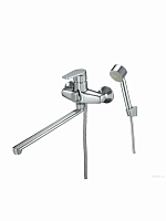 ZIG7-B166 G-LAUF Смеситель д/ванны с плоским пов.изливом, d40, встр.перекл.. (1/10)