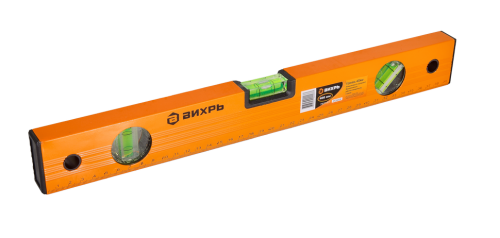 Уровень алюминиевый 400мм фрезерованный 3 глазка Вихрь фото 3