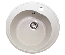 Мойка каменная GranAlliance G-10 d500 круглая БЕЛЫЙ (405)