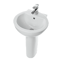 Умывальник пьедестальный "Art 50 ВКС" Белый S1 /Sanita LUX/