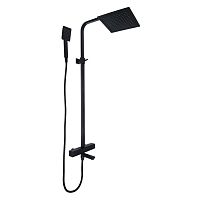 83306F Accoona Смеситель д/ванны зонт (3 режима) термостат. Черный