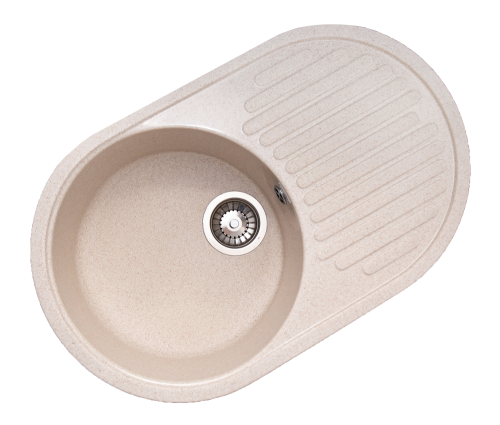 Мойка каменная GranAlliance G-30 (717х455) круглая БЕЖЕВЫЙ (U107)
