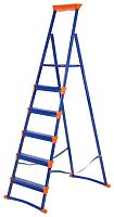 Лестница-стремянка НИКА СМ6+, 130x310 см, 6 ступ., 1 секц., 100 кг, страховочная лента, алюминий