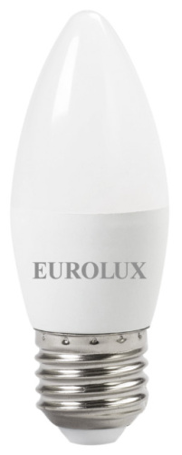 Лампа светодиодная EUROLUX LL-E-C37-6W-230-4K-E27 (76/2/10)