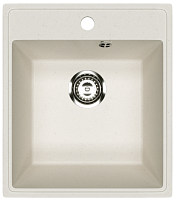 PR-M 425-001 Мойка Practik 425х485мм БЕЛЫЙ КАМЕНЬ без сифона