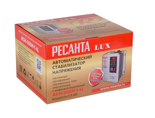 Стабилизатор напряжения Ресанта АСН-500Н/1-Ц LUX (63/6/39) фото 2 Стабилизатор напряжения Ресанта АСН-500Н/1-Ц LUX (63/6/39) фото 2