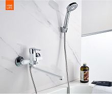 7167G Accoona Смеситель д/ванны 35мм дивертор в корпусе. Белый (1/10+33F)