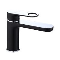 043511C Смеситель для раковины ХРОМ-ЧЕРНЫЙ (10/1)