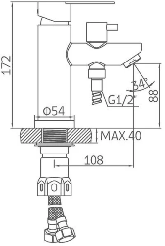 97103 Accoona Смеситель д/умывальника 35 мм нерж фото 2 97103 Accoona Смеситель д/умывальника 35 мм нерж фото 2
