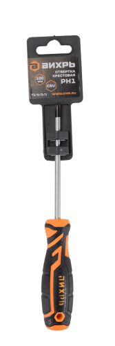 Отвёртка крестовая ВИХРЬ PH1 100мм фото 3 Отвёртка крестовая ВИХРЬ PH1 100мм фото 3
