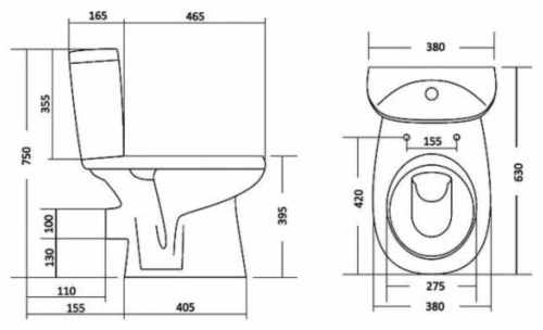 Унитаз компакт "Анимо 06-ЭКОНОМ" прямой белый /Santek/ 1WH110035 фото 2 Унитаз компакт "Анимо 06-ЭКОНОМ" прямой белый /Santek/ 1WH110035 фото 2