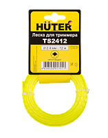 Леска Huter TS2412 для триммера, 2.4 мм, витой квадрат (71/2/13)