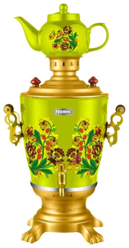 Самовар ЭЛИС ЭЛ-4023 зеленый ''цветы''