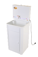 Умывальник дачный с подогревом "Люкс" ВИХРЬ, пластик, белый (74/4/4)